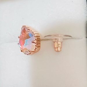 Kendra Scott Tessa Rose Gold Stud Earring Dichroic Glass